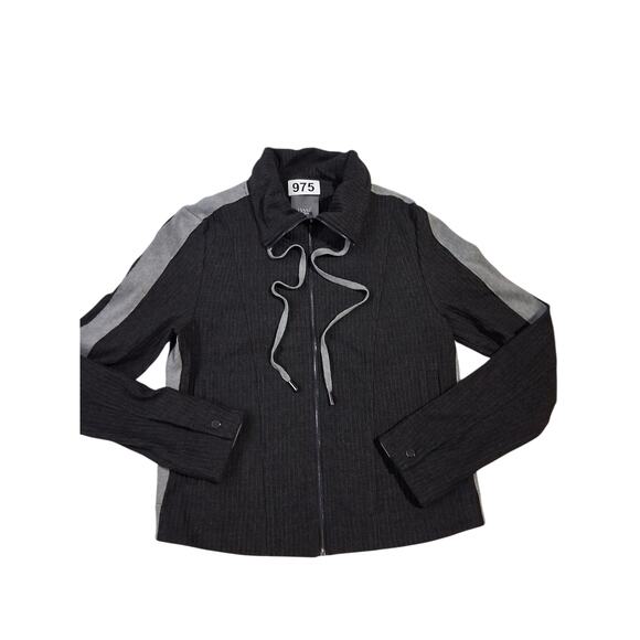 Lysse Quiet Luxury Women's Size XS Ribbed Collard Preppy Activewear Zip Jacket - Picture 1 of 11